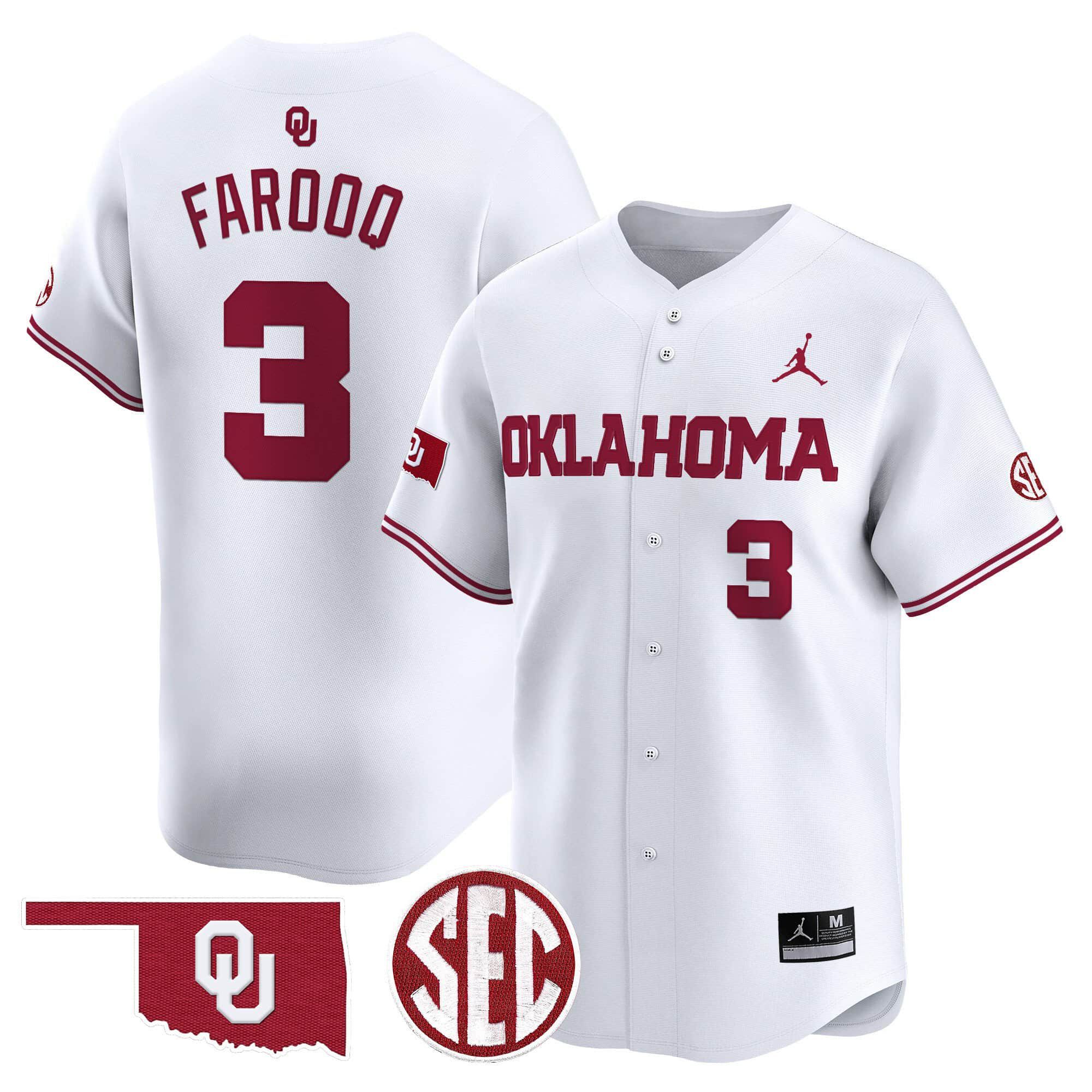 Men Oklahoma Sooners #3 Farooq White 2024 Vapor Premier Limited NCAA Jersey